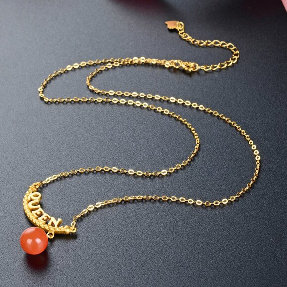 Gem Jewelry - New S925 silver letter pendant necklace